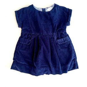 Excellent Condition Jacadi X Liberty of London Navy Corduroy Dress Girls 12M